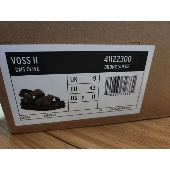 Dr. Martens Voss II | Bronx Suede Sandals | DMS Olive | Women's size 11 - Picture 4 of 14